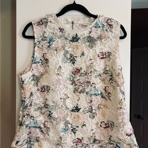 Nanette Lepore Floral Lace Sleeveless Blouse